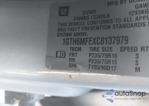 2012 GMC Canyon Sle1 from USA, damaged, VIN 1GTH6MFEXC8137979